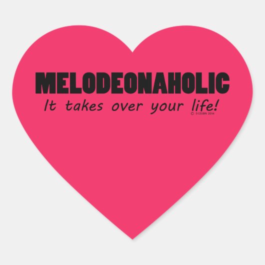 Meldeonaholic Life Heart Sticker (Voorkant)