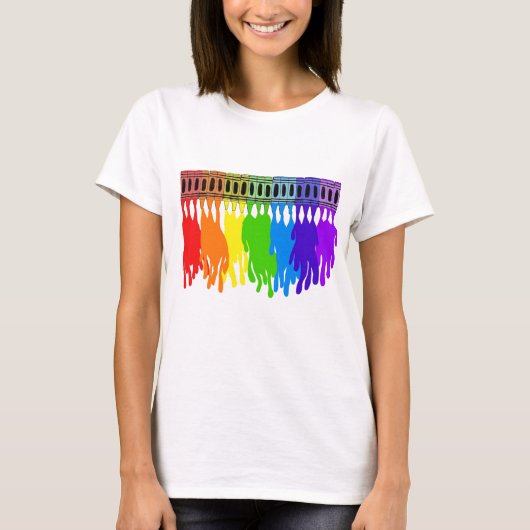 Melding van Crayon Art Draag T-shirt (Voorkant)