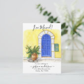 Melding verhuis naar voordeur Thuis Ben verhuisd Aankondigingskaart (Staand voorkant)