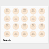 Melding voedselallergie voeg naam tekst voedselite ronde sticker (Vel)