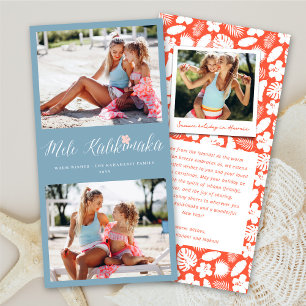 Mele Kalikimaka 2 Foto Collage Eenvoudig Kerstfees Feestdagenkaart