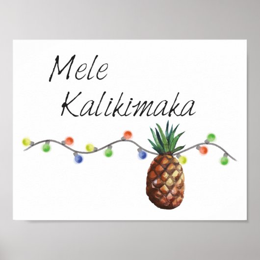 Mele Kalikimaka - Affiche de Noël (Devant)