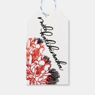 Mele Kalikimaka Aloha-cadeaubijslagen Cadeaulabel