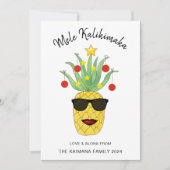 Mele Kalikimaka Ananas Feestdagenkaart (Voorkant)