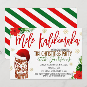 Mele Kalikimaka Beach Holiday Party nodigt uit Kaart
