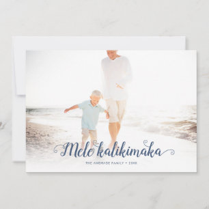 Mele Kalikimaka Beach Kerstfoto Hawaiian Feestdagenkaart