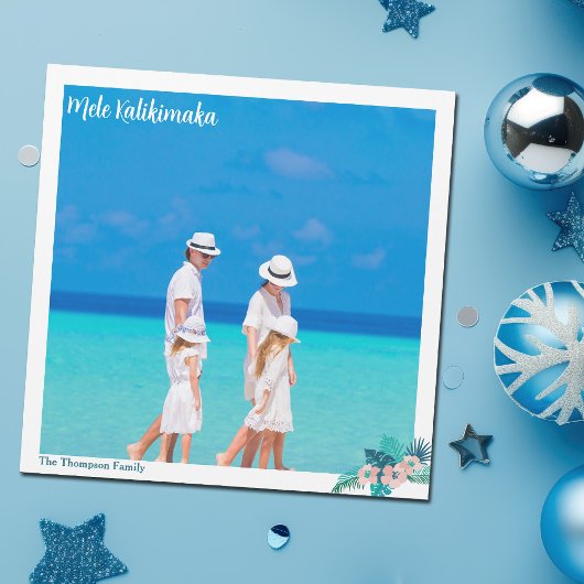 Mele Kalikimaka Beach Photo Carte magnétique de No