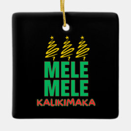 Mele Kalikimaka Bold Hawaiian Christmas Keramisch Ornament