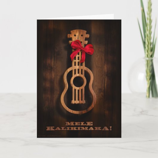 Mele Kalikimaka ! Carte de Noël Ukulele (Devant)