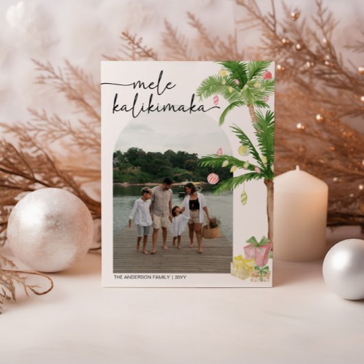 mele kalikimaka Carte photo de Noël