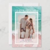 Mele Kalikimaka Carte photo de vacances en mer tro (Devant)