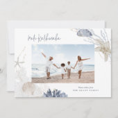 Mele Kalikimaka Carte photo de vacances sur la côt (Devant)