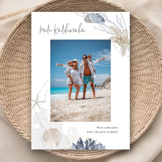 Mele Kalikimaka Carte photo de vacances sur la côt