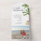 mele kalikimaka Carte photo plié de noël (À l'intérieur)