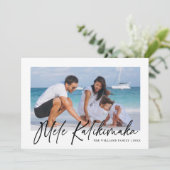 Mele Kalikimaka Collage Photo Moderne Carte de Noë (Debout devant)