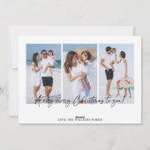 Mele Kalikimaka Collage Photo Moderne Carte de Noë (Dos)