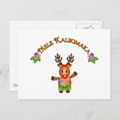 Mele Kalikimaka Deer Briefkaart (Voorkant / Achterkant)