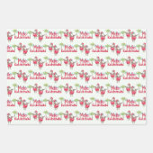 Mele Kalikimaka et Hawaiian Santas Papier d'emball (Devant)