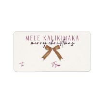 Mele Kalikimaka, Étiquette cadeau de prune de sucr