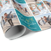 Mele Kalikimaka Foto Collage Cadeaupapier (Rol Hoek)