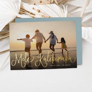 Mele Kalikimaka Foto Hawaii Folie Feestdagenkaart