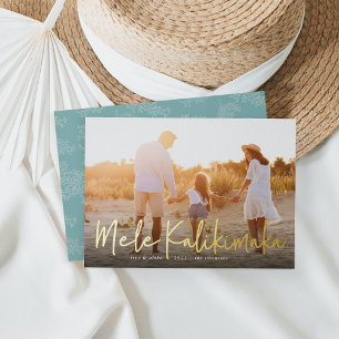 Mele Kalikimaka Foto Hawaiian Folie Feestdagenkaart
