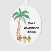 Mele Kalikimaka Foto Palm Tree Island - Kerstmis Ornament (voorkant)