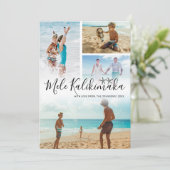 Mele Kalikimaka Fotocollage Feestdagenkaart (Staand voorkant)