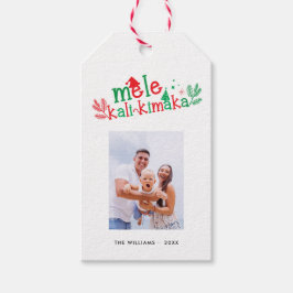 Mele Kalikimaka Fotokerstmis Cadeaulabel