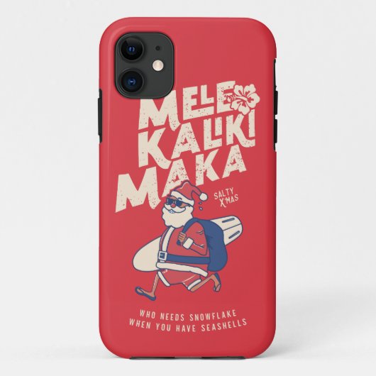 Mele Kalikimaka - Funny Santa Hawaiian Kerstmis Case-Mate iPhone Case (Achterkant)