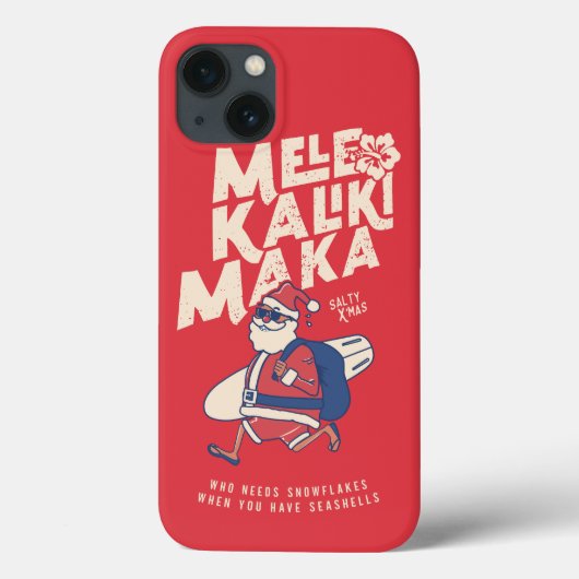 Mele Kalikimaka - Funny Santa Hawaiian Kerstmis Case-Mate iPhone Case (Achterkant)