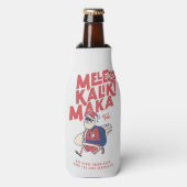 Mele Kalikimaka - Funny Santa Hawaiian Kerstmis Flesjeskoeler (Fles Voorkant)