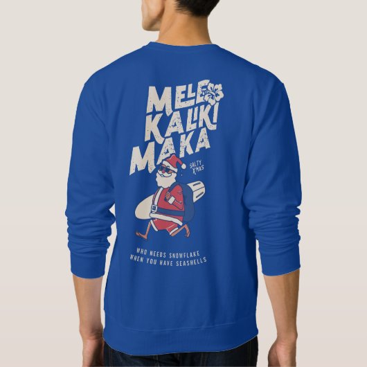 Mele Kalikimaka - Funny Santa Hawaiian Kerstmis Trui (Achterkant)