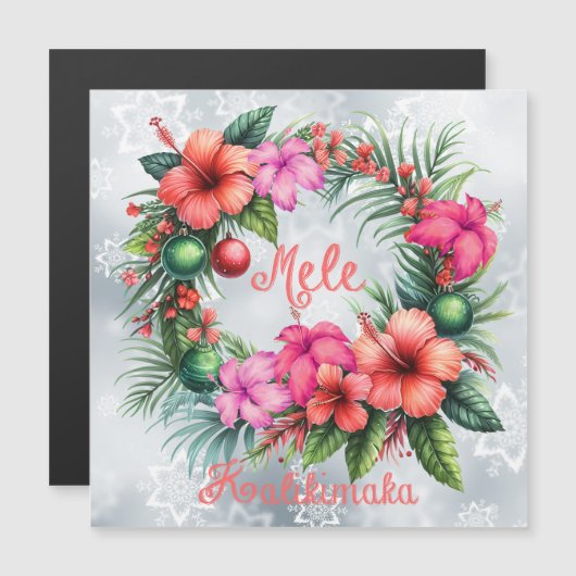 Mele Kalikimaka Hawaiaanse Hibiscus (Voorkant / Achterkant)