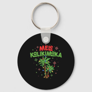 Mele Kalikimaka Hawaiaanse Kerstmis Palmboom Licht Sleutelhanger