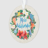 Mele Kalikimaka Hawaiian Beach Christmas Wreath (devant)