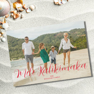 Mele Kalikimaka Hawaiian Christmas Foto Feestdagenkaart