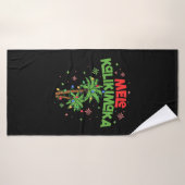 Mele Kalikimaka Hawaiian Christmas Palm Tree Light (Serviette de bain)
