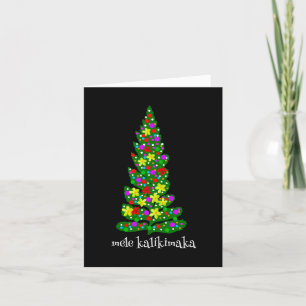 Mele Kalikimaka Hawaiian Christmas Wenskaart Bedankkaart