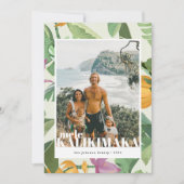 Mele Kalikimaka Hawaiian Fotokerstkaart Feestdagenkaart (Voorkant)