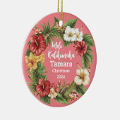 Mele Kalikimaka Hawaiian gepersonaliseerd Ornament (Rechts)