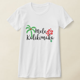 Mele Kalikimaka Hawaiian Happy Kerstt-shirt T-shirt