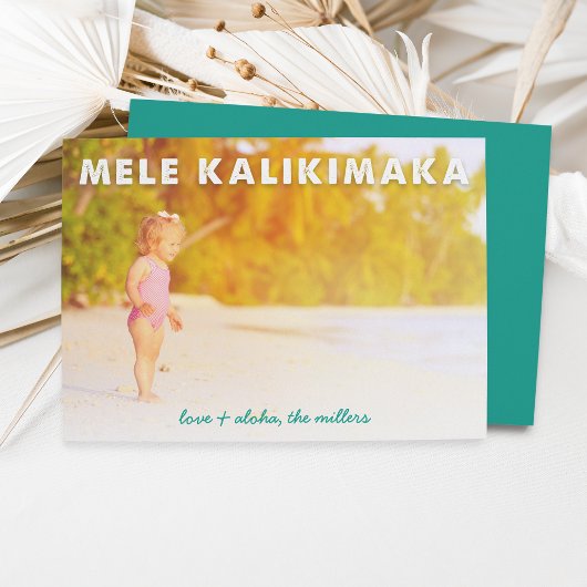 Mele Kalikimaka | Hawaiian Holiday Carte photo