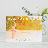 Mele Kalikimaka | Hawaiian Holiday Carte photo (Debout devant)