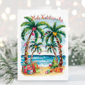 Mele Kalikimaka Hawaiian Joyeuse Carte de Noël