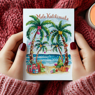 Mele Kalikimaka Hawaiian Joyeuse Carte de Noël