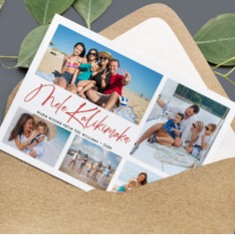 Mele Kalikimaka Hawaiian Kerstfoto Collage Feestdagenkaart