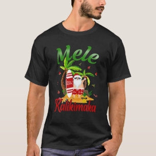 Mele Kalikimaka Hawaiian Kerstmis Hawaii Surfing T-shirt