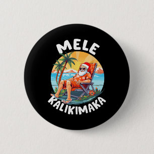 Mele Kalikimaka Hawaiian Kerstmis in Hawaii Sunba Ronde Button 5,7 Cm