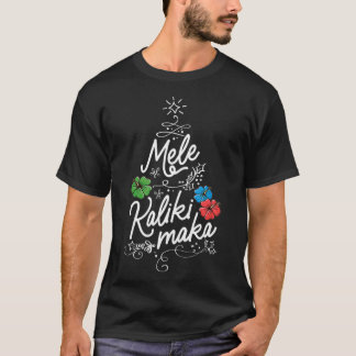 Mele Kalikimaka Hawaiian Kerstmis in Hawaii Tropi T-shirt